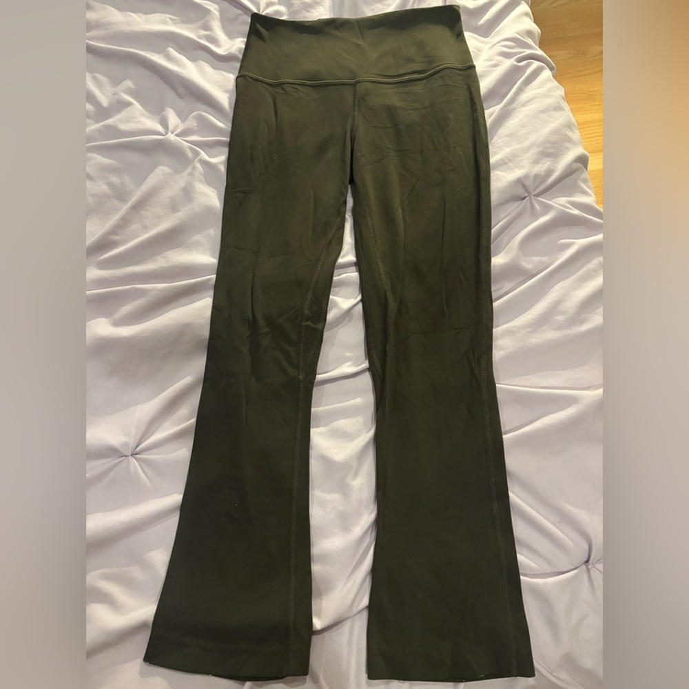 Lululemon Olive Flared Leggings SHORT
